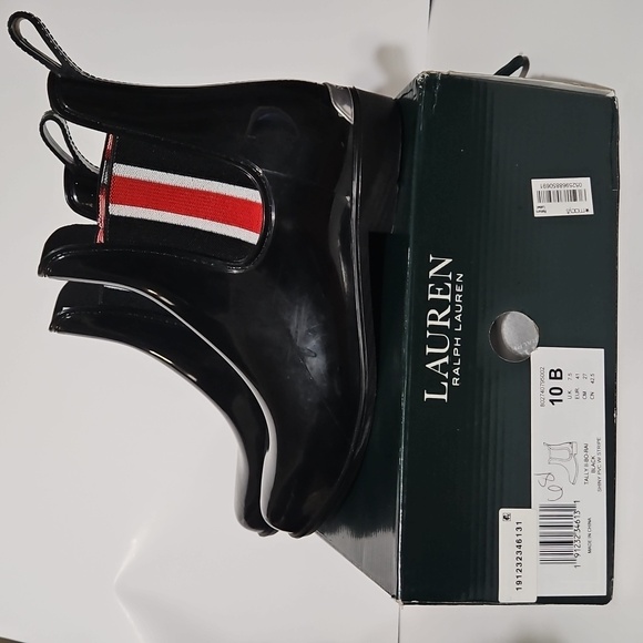 Ralph Lauren Rain Shoe (Ankle) Boot Blk 10B - Picture 9 of 10